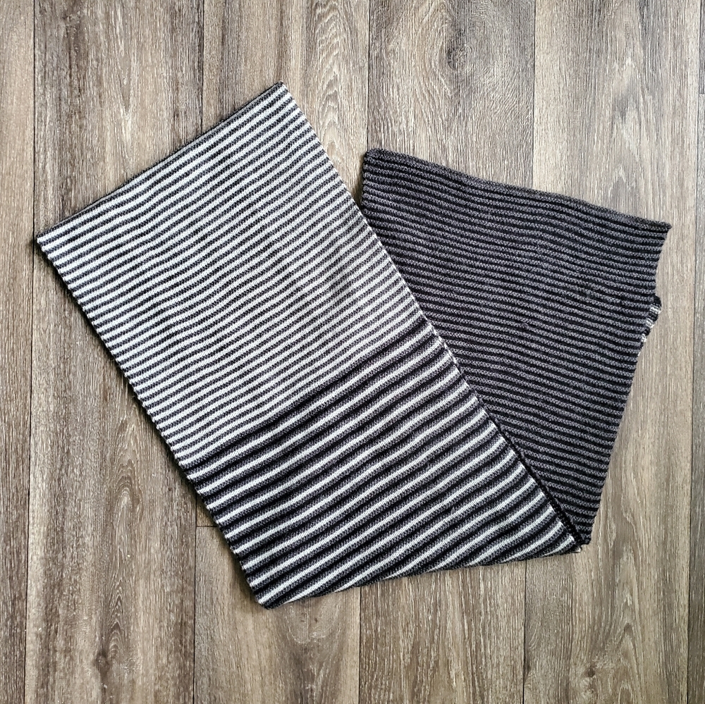 Calvin Klein Gray Tones & Black Scarf
